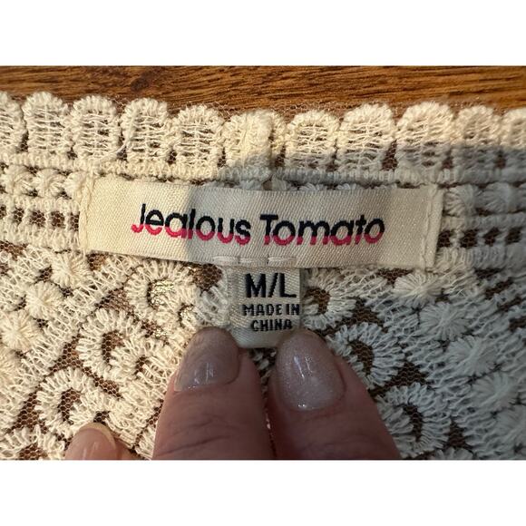 Jealous Tomato Bohemian Lace Kimono Ivory Women’s Size M/L – Festival Boho Style - Picture 4 of 5